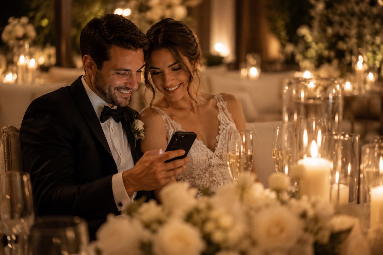 Digital QR card replacing disposable wedding cameras